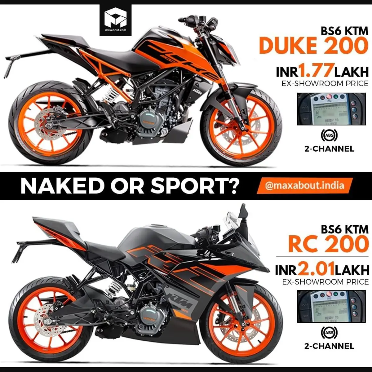 Which One Would You Choose - 2020 KTM Duke 200 or RC 200?