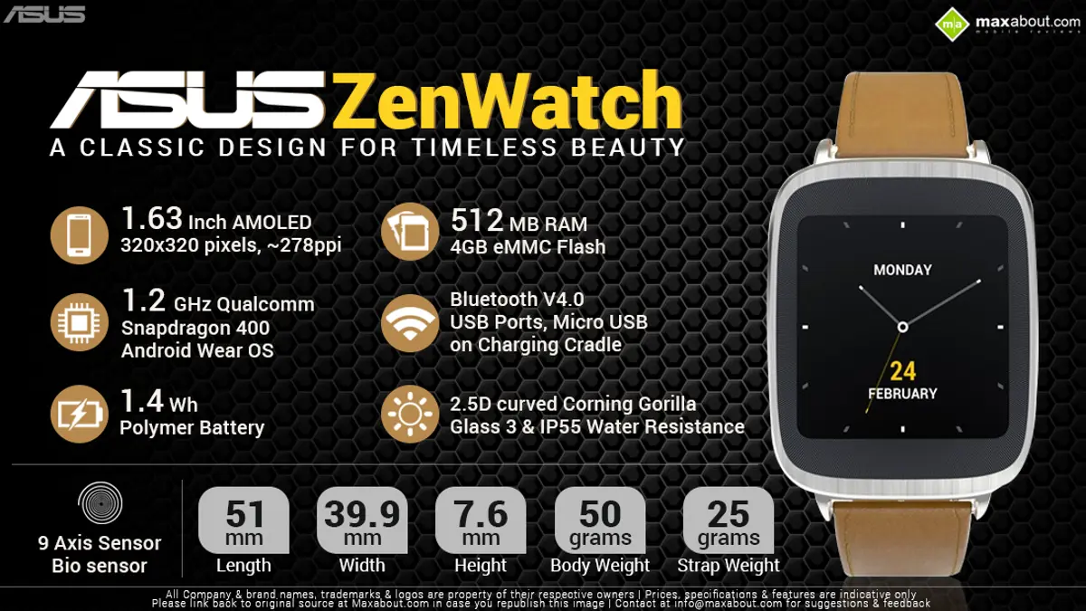 ASUS ZenWatch - A Classic Design for Timeless Beauty