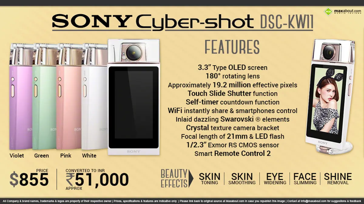 Sony Cyber-shot DSC-KW11 19.2MP Selfie Camera