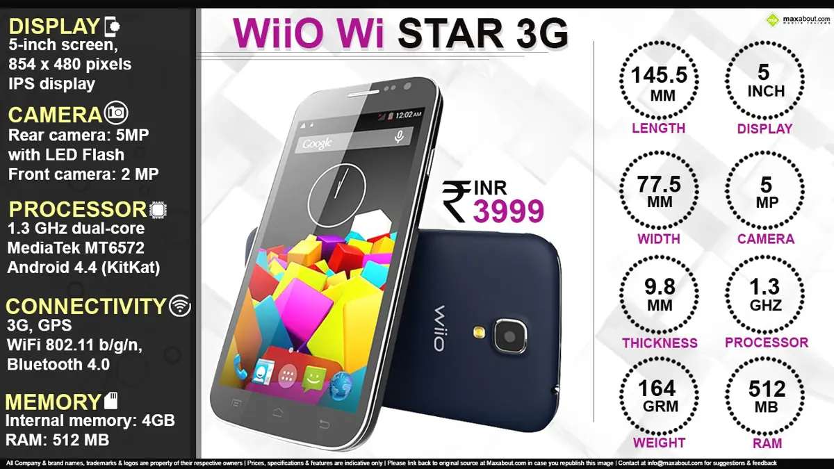Quick Facts - Wiio Wi Star 3G