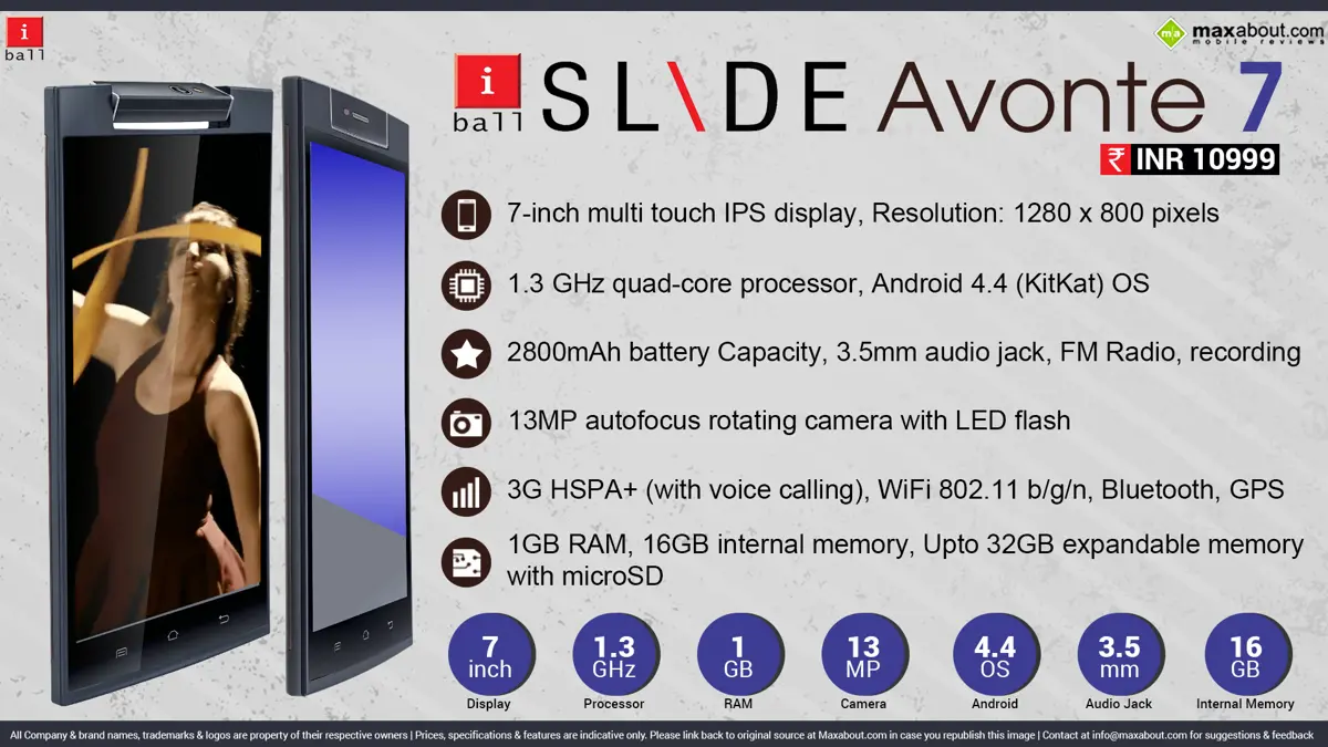 Quick Facts - iBall Slide Avonte 7