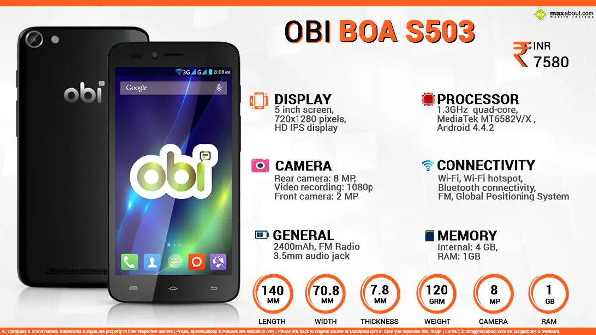 Quick Facts - Obi Boa S503