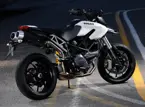 Ducati Hypermotard 796 Rear 3-Quarter 'Black/White' image
