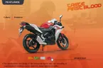 Honda CBR150R Rear 3-Quarter 'Sports Red' image