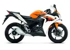Honda CBR150R Side View 'Orange/White' image