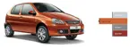 Tata Indica V2 (Neo Orange) Front 3-Quarter image