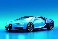Bugatti Chiron W16 Front 3-Quarter