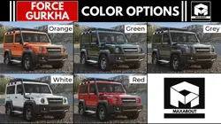 Force Gurkha Colour Options