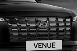 Hyundai Venue Knight Edition Black Painted Front Grille