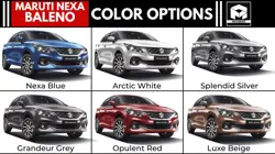 Maruti NEXA Baleno Colour Options