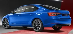 New Skoda Superb Rear 3-Quarter View