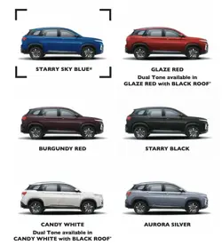 New MG Hector Plus 7-Seater Colour Options