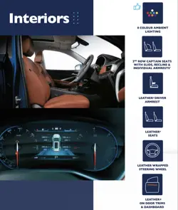 New MG Hector Plus 7-Seater Interior Features