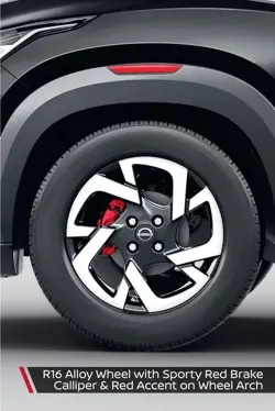 Nissan Magnite Red Edition Alloy Wheels