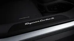 Porsche Taycan Turbo S Illuminated Door Sill Guards Carbon Matt