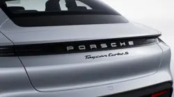 Porsche Taycan Turbo S Rear Closeup Shot