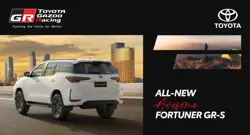 Toyota Fortuner GR-Sport Rear 3-Quarter View