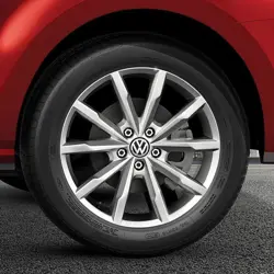 VW Polo Red and White Edition Alloy Wheels