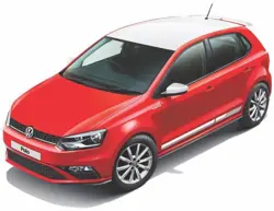 VW Polo Red and White Edition Front 3-Quarter View