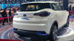 Mahindra Electric XUV300 Rear 3-Quarter View