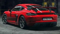 Porsche 718 Cayman GT4 RS Rear 3-Quarter View