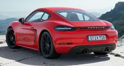 Porsche 718 Cayman GTS 4.0 Rear 3-Quarter View