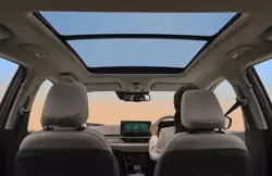 Tata Curvv EV Voice Assisted Panoramic Sunroof with Mood lighting