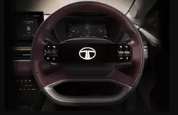 Tata Curvv Digital Steering Wheel with Illuminated Logo