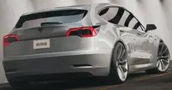 Tesla Model 2 Rear 3-Quarter View