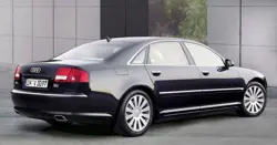 Audi A8 (2010) 6.0 W12 Quattro  Rear 3-Quarter View