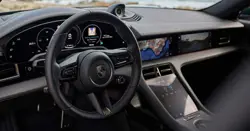 Porsche Taycan Turbo Dashboard View
