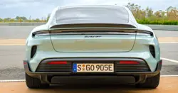 Porsche Taycan Turbo Rear View