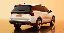 New Mahindra Electric XUV.e8 Rear 3-Quarter View