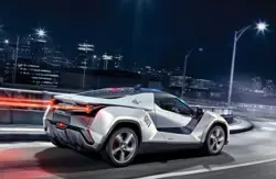 Tata TAMO RaceMo Sports Car Action Shot