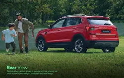 Skoda Kushaq Rear 3-Quarter View