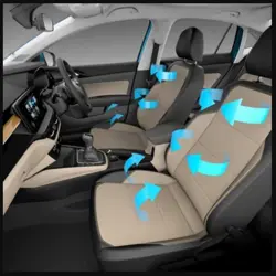 Skoda Slavia Ventilated Black Leather Front Seats