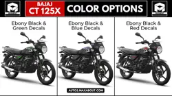 Bajaj CT125X Colour Options