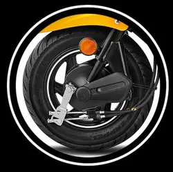 Hero Pleasure Plus XTEC Jubliant Yellow Braking System