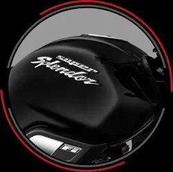Hero Super Splendor All Black Fuel Tank