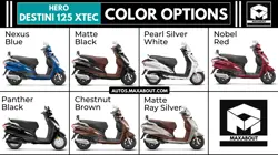 Hero Destini 125 XTEC Colour Options