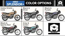 Hero Splendor Plus Colour Options