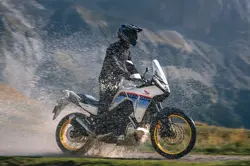 Honda XL750 Transalp Action Shot 1