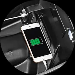 Hero Destini Prime Mobile Charging Port