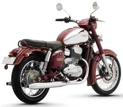 Jawa Maroon Rear 3-Quarter View