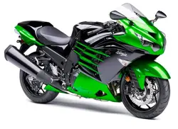 Kawasaki Ninja ZX-14R Front 3-Quarter View 'Green'