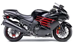 Kawasaki Ninja ZX-14R Side View 'Black n Red'