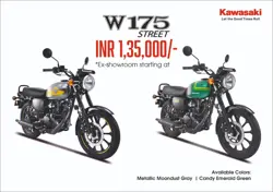 Kawasaki W175 Street Colour Options
