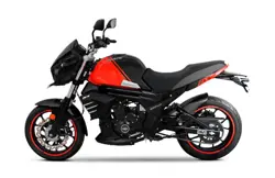 Mahindra Mojo 300 Ruby Red Side View