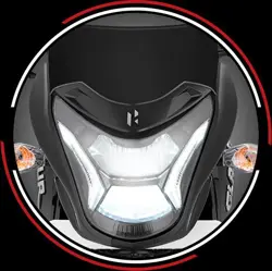 New Hero Glamour Black And Accent Headlamp