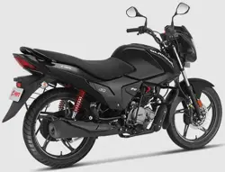 New Hero Glamour Black And Accent Rear 3-Quarter View